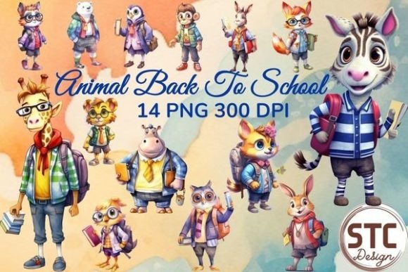 Animal Back to School Sublimation Bundle: Your Go-To Design Asset
