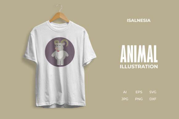 Animal Goat Character Illustration: A Design Asset for Bold Projects