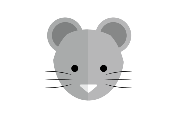 Animal Head Mouse Face Illustration: A Designer's Playful Asset