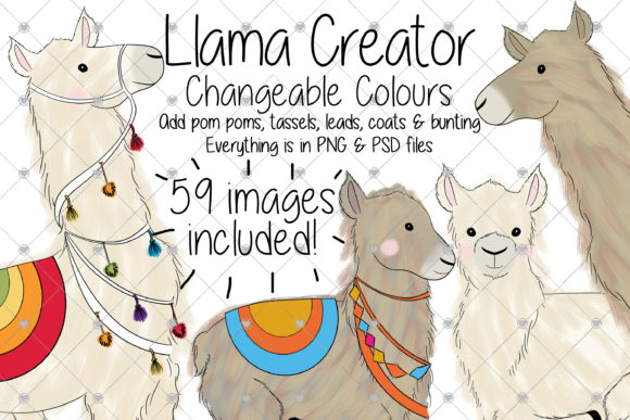 Bring Your Designs to Life with Llama Watercolour Clipart