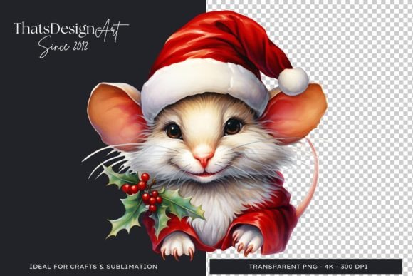 Bringing Holiday Joy with Cute Mice Christmas Animal Clipart
