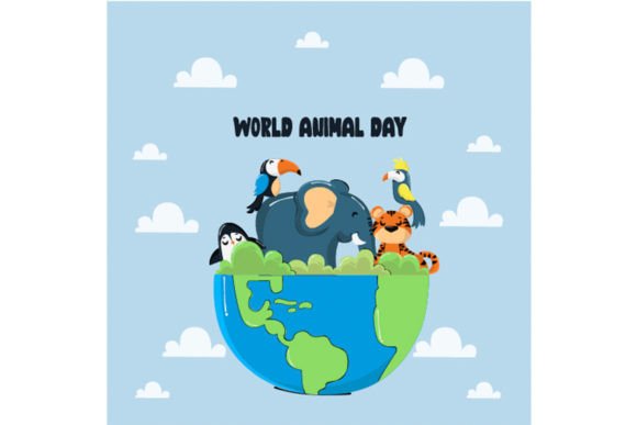 Celebrate with a Hand Drawn World Animal Day Illustration