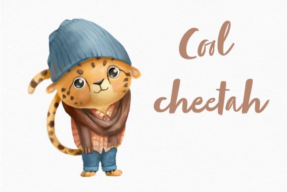 Cute Cheetah Cool Animal Clipart: A Versatile Design Asset