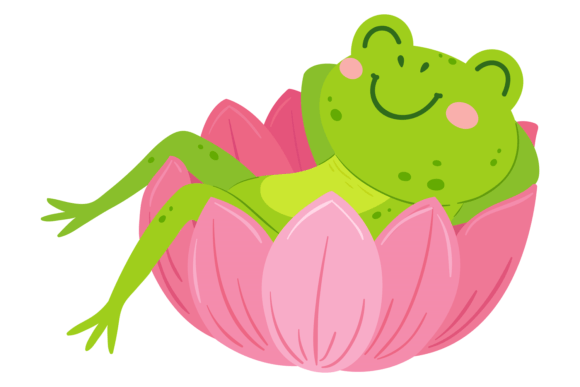 Cute Frog in Water Lily: A Whimsical Font for Happy Designs
