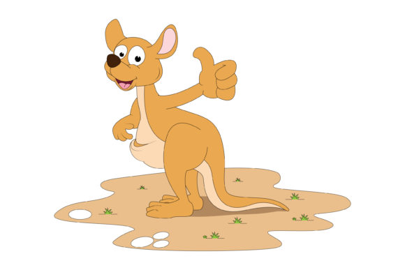 The Adorable Appeal of Cute Kangaroo Animal Cartoon