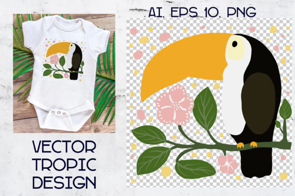 Toucan Kids Vector: A Burst of Tropical Joy