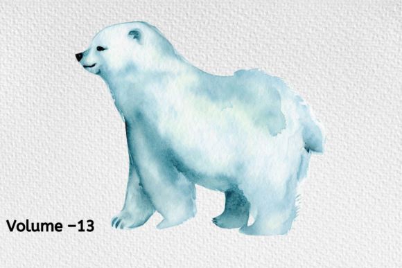 Watercolor Baby Animal Clipart Vol –13: A Designer's Winter Asset