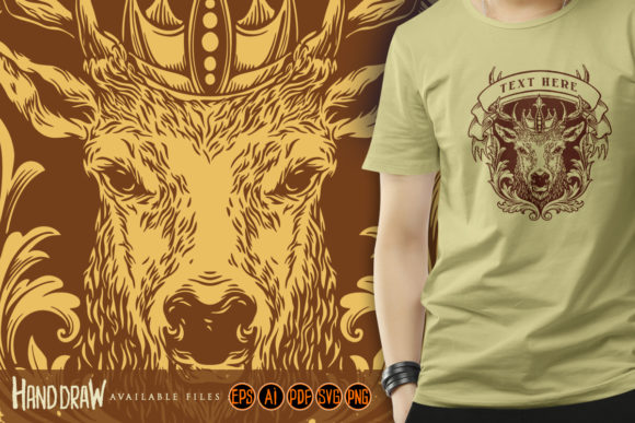 Wild Deer King Animal Logo Vintage: A Designer’s Asset