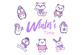 Winter's Animal Illustration: A Charming Asset for Modern Design